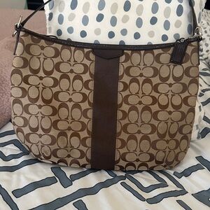 Coach Brown Monogram Shoulder Bag